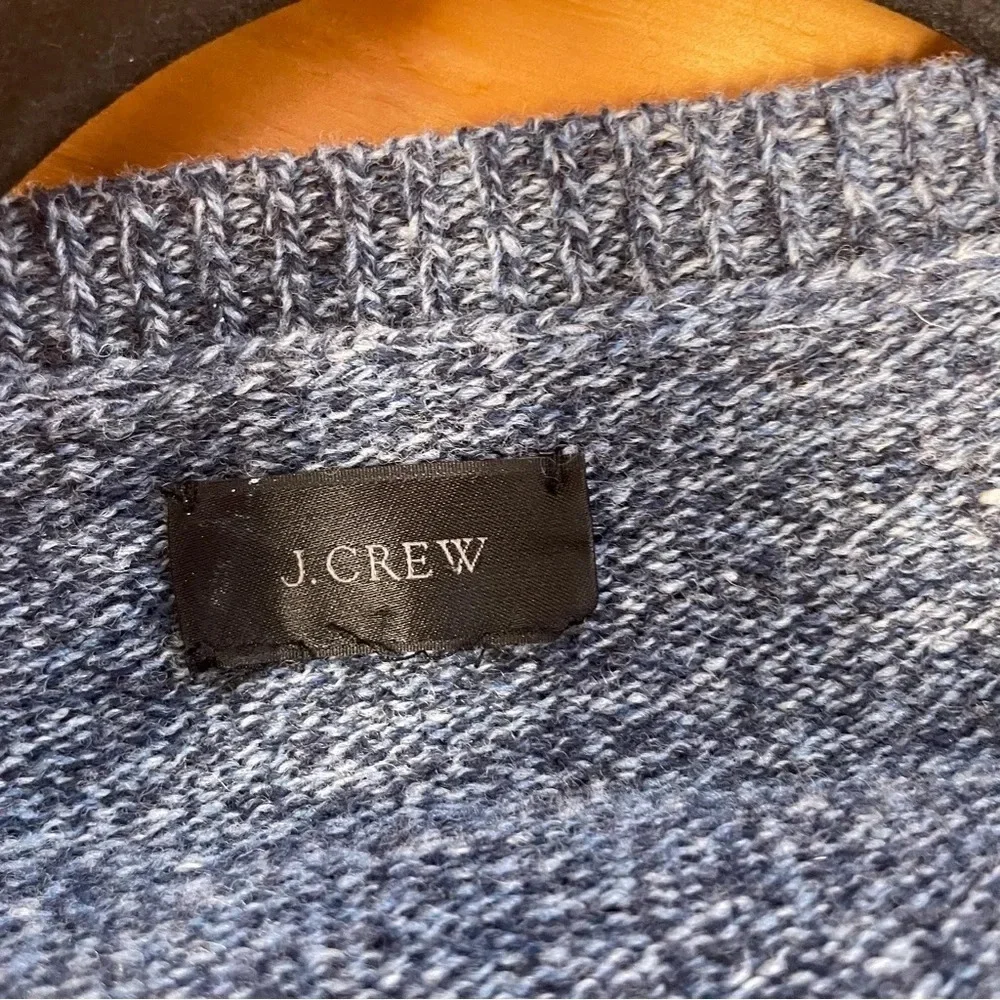 J Crew lambswool mens v-neck sweater blue